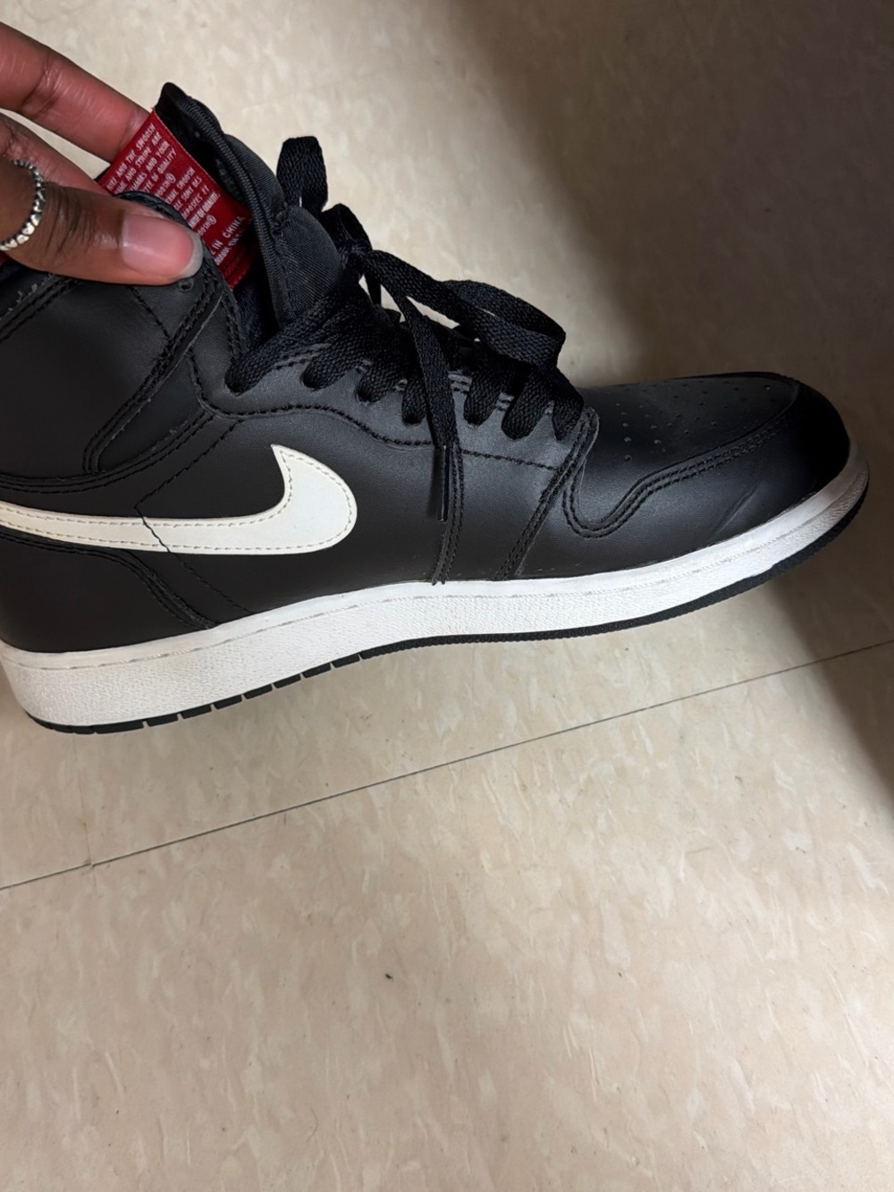 Nike Black and White High-Top Sneaker